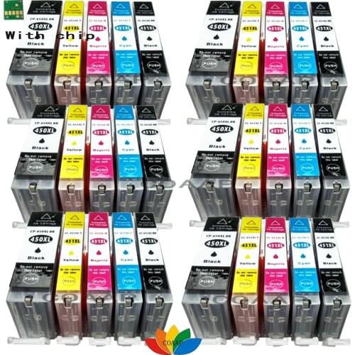 30 Compatible PGI-450 CLI-451 Ink Cartridge for Canon PIXMA IP7240 MG5440 MG5540 MG6440 MG6640 MG5640 MX924 MX724 IX6840 printer