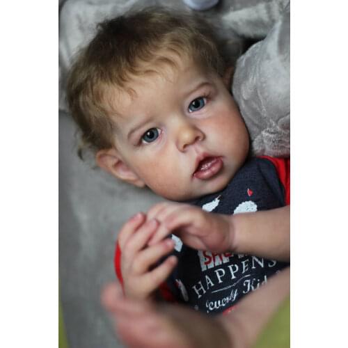 RSG Reborn Baby Dolls 20 Inches Liam Lifelike Newborn Cute Baby Boy Vinyl Bebe Doll Christmas Gift Toy for Children