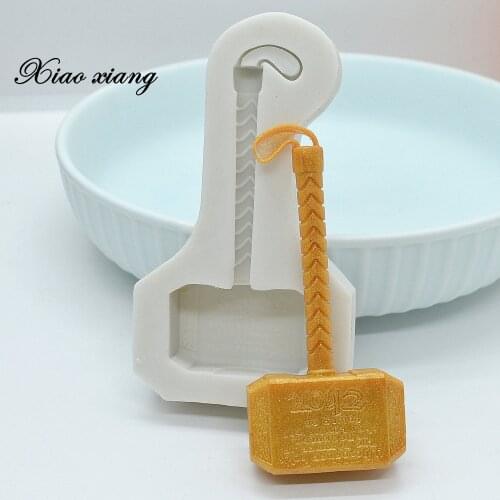 Luyou Luyou 3D Thor Hammer Design Fondant Silicone Cake Molds Tools Soap Chocolate Mould Bakeware Tools FM364