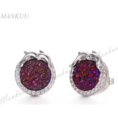 Серьги с камнями Mankuu China At AliExpress
