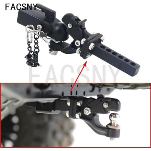 Metal Adjustable Trailer Hitch Mount for 1/10 RC Crawler Traxxas TRX4 Axial SCX10 90046 Redcat GEN 8 Scout II CC01 TF2
