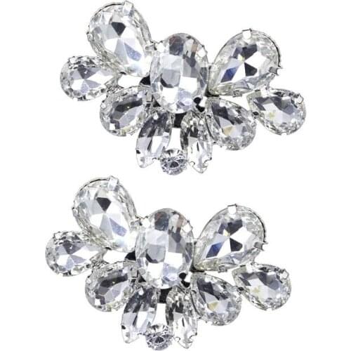 New Classic Rhinestone Shoe Buckle DIY Bridal Wedding Shoes Flower Imitation Gemstone High Heels Decorated