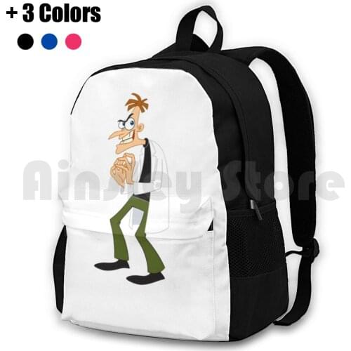 Dr Doofenshmirtz Outdoor Hiking Backpack Waterproof Camping Travel Doofenshmirtz Dr Doofenshmirtz Perry The Perry Black White
