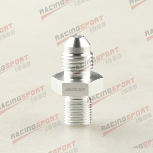 AN -4 AN4 4AN Male to 1/8" BSP BSPP Straight Adapter Aluminum Silver