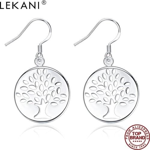 LEKANI Drop Earrings For women Simple Round Christmas Tree Dangle Earrings Fashion Jewelry Personality Gift Send Girlfriend