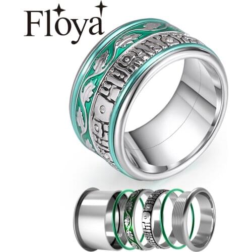 Floya 316L Stackable Stainless Steel Rings For Women Minimalist Unique Ring Band Femme Original Lovers Ring Argent