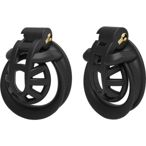 Silicone printed Minus Plus penis cage lock Bird Chastity cock ring Double Arc Cuff slave bondage restraint belt sex toy male