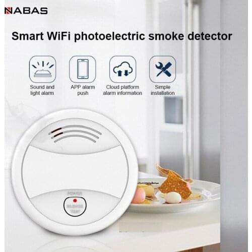 NABAS Tuya Smart WiFi Smoke Detector Smoke House Combination Fire Sensor Home Security System APP Alarm Push Smoke Alarm