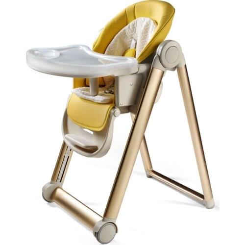 Aluminum Alloy Highchairs Portable Baby Seat Baby Dinner Table Multifunction Adjustable Folding Chairs for Children