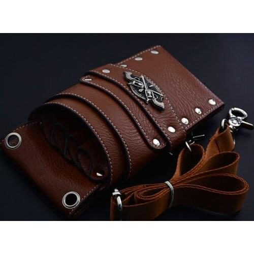 New Hairdresser Barber Scissor Bag Salon Hairdressing Holster Pouch Case Professional PU Leather Scissors Case Bag