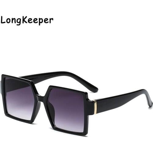 Vintage Sunglasses Women Oversize Square Cat Eye Sun Glasses Big Frame Female Sun Glasses Black Brown Oculos De Sol UV400