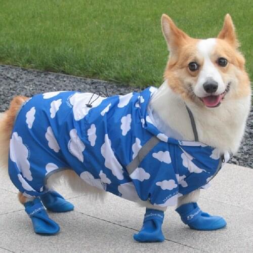 Welsh Corgi Dog Raincoat Waterproof Clothing for Dog Rainwear welsh corgi pembroke Dog Clothes Outfit Garment Dropshipping