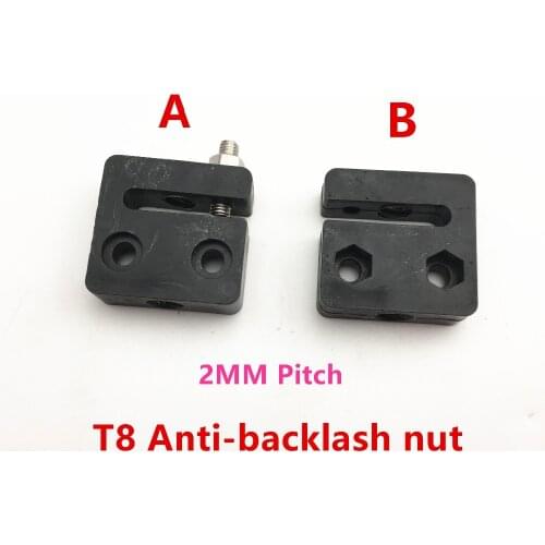 1pcs T8 openbuilds anti-backlash nut block 8mm screw lead 2mm 4mm 8mm Fast Ship