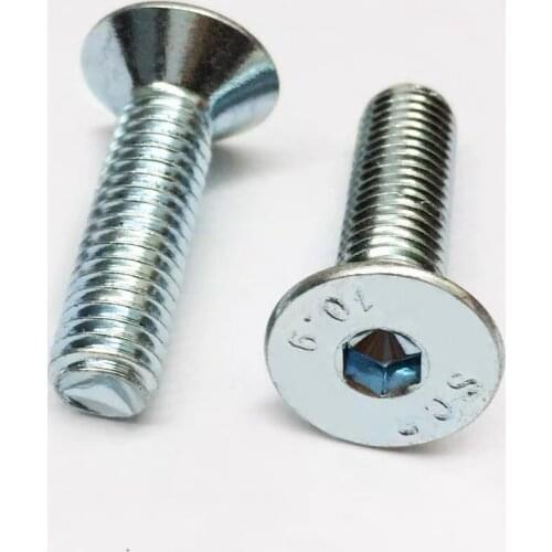 10PCS M8 M10 M12 DIN7991 GB70.3 Grade Galvanized Flat Head Countersunk Head Hexagon Screws
