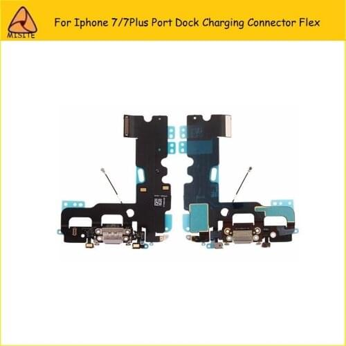 10pcs NEW Charger Charging Port USB Dock Connector For iPhone7 7G Headphone Audio Jack Flex Cable replacement parts