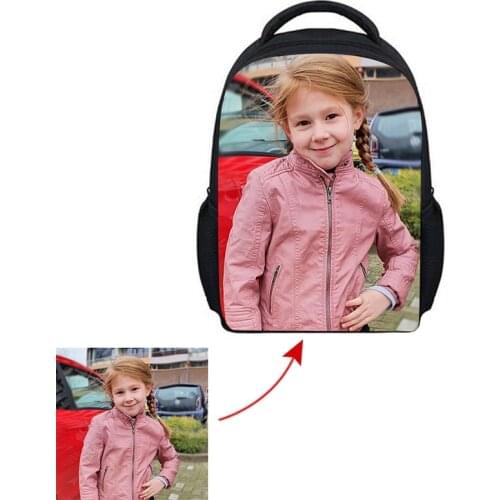 2020 New Custom Picture Knapsack Custom Color Picture Photo Printing Student School Bag Zipper Backpack Boy Girl Christmas Gift