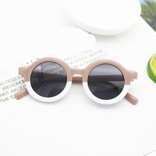 2021 Trends Boy Girl Double Color Round Sunglasses Kids Vintage Personalized Sunglasses UV400 Protection Classic Eyewear