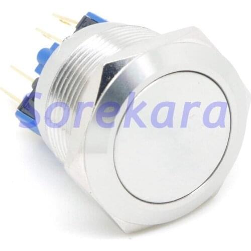 22mm Stainless Steel Momentary Pushbutton Switch 1NO 1NC IP65 UL
