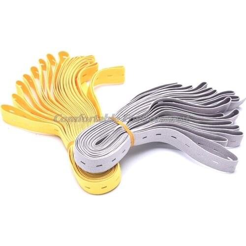 5M Colorful Adjustable Flat Elastic Band with Button Holes Elastic Band