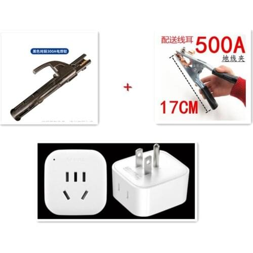 American plug + welding clamp + grounding clip