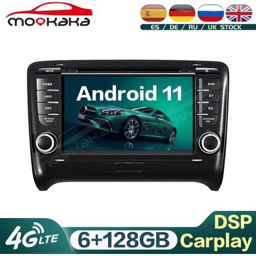 Android 11 6G+128GB Car Multimedia Player for Audi TT 2006 - 2012 Auto Radio GPS Navigation Audio Stereo Head Unit Carplay DSP