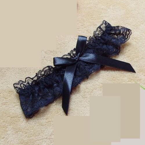 Black color sexy wedding garter lace Wedding Bridal Garter Fashion Women Sexy Garter Set Black Lace Garter Belt fit all size