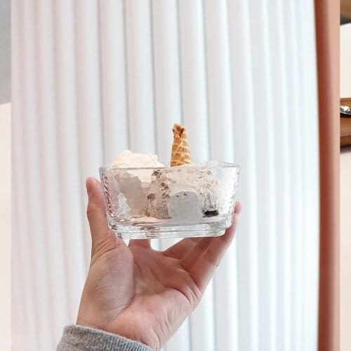 Ins Glass Dessert Cake Cup Kitchen Breakfast Salad Bowl Party Food Snacks Serving Platter Ice Cream Storage Plate Dishes Bowl