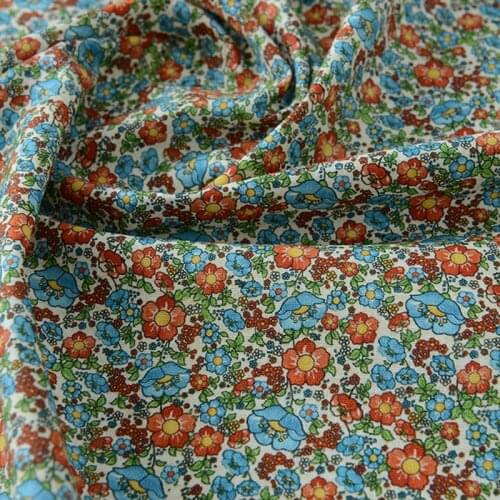 Small Flowers Print 100% Cotton Fabric for Girl Clothes Home Textile Bedding Set Sewing Quilting DIY