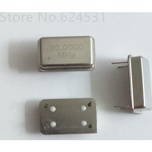 Crystal Oscillator 60MHZ 60.000MHZ In-line Active Crystal OSC DIP-4 Rectangular Clock Vibration Full Size 5pcs