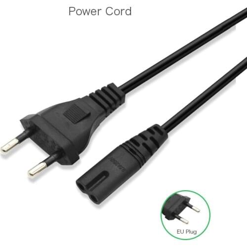 Hot Selling In European 2 Prong EU Power Cord Cable for France Switzerland Russia Laptop Accessories 2 Pin Power Supply Cables