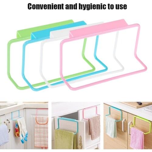 HOT Towel Rack Hanging Holder Organizer Bathroom Kitchen Cabinet Cupboard Hanger Cabinet Wash Cloth Hook Shelf Storage Rack rack