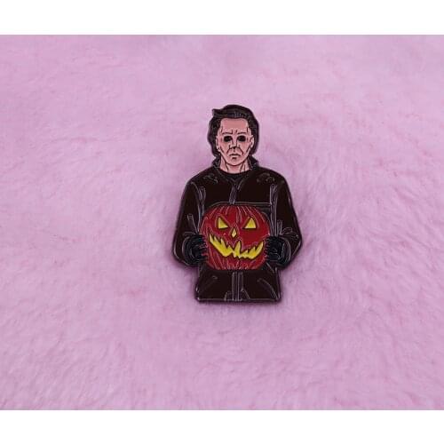 Michael Myers inspired lapel pin horror movie Halloween punk creepy collection
