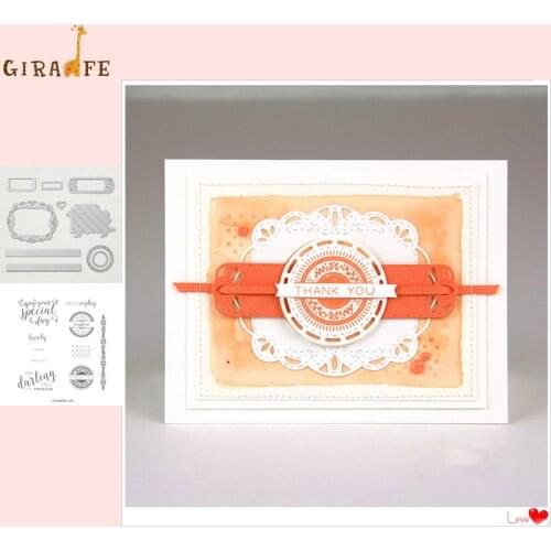 Metal Cutting Dies and stamps Lace Border for scrapbooking Paper Cards Embossing Decorative Craft Stamps and Dies Sets