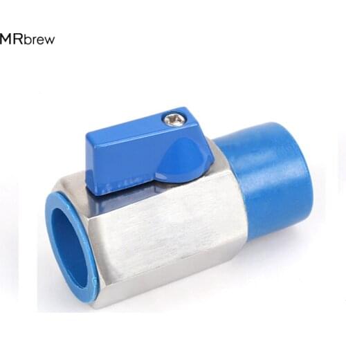 Mini Ball Valve, 1/2" MPT to 1/2"FPT, Stainless Steel 316, homebrew Hardware