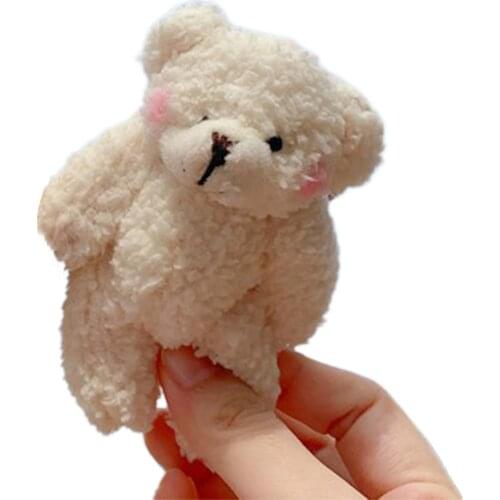 Fashion Cartoon Cute Pendant Plush Doll Bear Bag Pendant Soft Cute Accessories Car Bag Charm Keychain For Girls