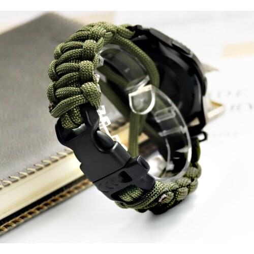 20/22MM Umbrella Cord Braided Strap for Samsung Galaxy Watch 3/Active 2/Huawei Watch Band for Garmin Vivoactive 3 Nylon Braided
