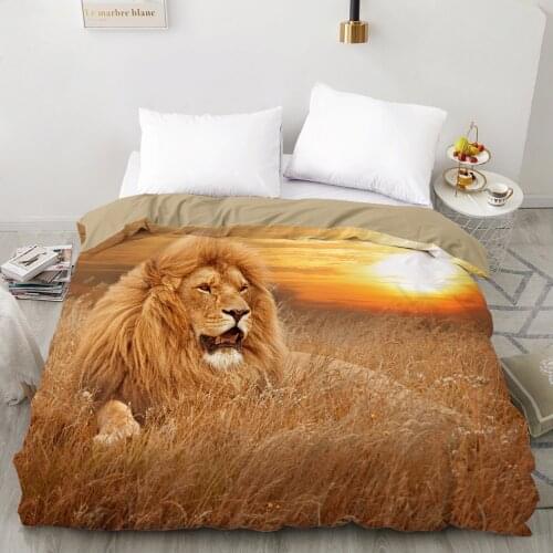 3D Duvet cover Quilt/Blanket/Comfortable Case Luxury Bedding 135 140x200 150x200 220x240 200x220 for Home animal lion