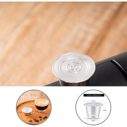 Portable 1 Set Good Refillable Filter Coffee Capsule Mug Silver Color Miniature Capsule Cup Eco-friendly
