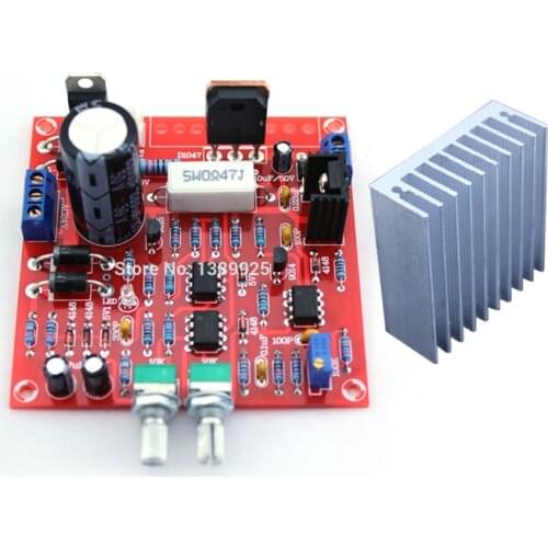 2in1 Free Shipping 0-30V 2mA - 3A Adjustable DC Regulated Power Supply DIY Kit + Radiator Aluminum Heatsink