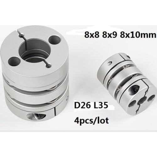 8x8 8x9 8x10mm Double diaphragm Disc coupling coupler screw rod servo motor encoder shaft coupling D26 L35