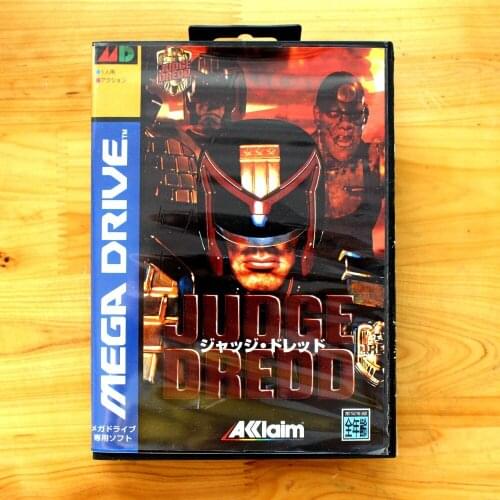 Judge Dredd 16 Bit SEGA MD Game Card With Retail Box For Sega Mega Drive For Genesis