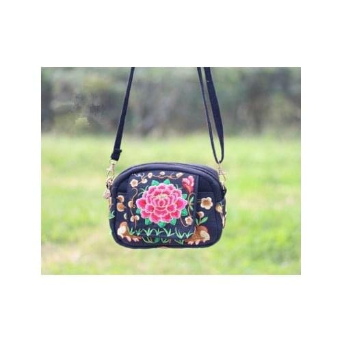 New Fashion Embroidery Women Shopping Bags!Hot All-match Floral Embroidered Shoulder&Handbags Versatile Vintage Small carrier
