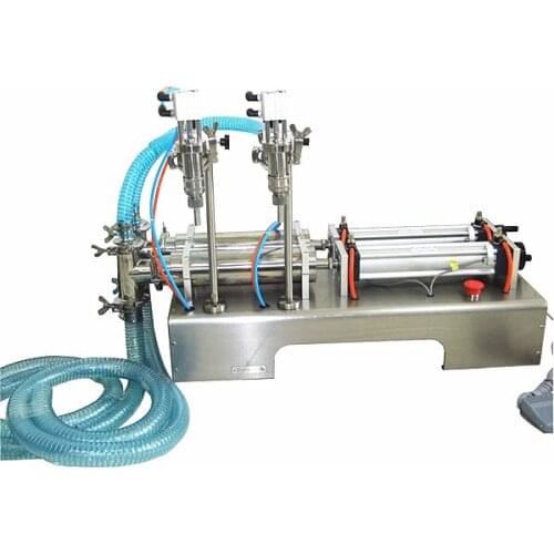 High quality two filling heads pneumatic piston filling machine for liquid