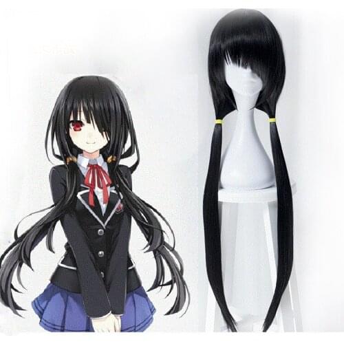 DATE A LIVE Tokisaki Kurumi High Quality Heat Resistant Synthetic Wig Black Brown Gradient Sexy Synthetic Hair Cosplay Wigs