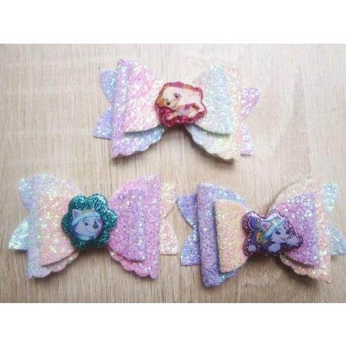 2021 Paw Patrol Fashion Hairgrips Big Bow Hairpin For Women Girls Satin Trendy Ladies Hair Clip Cute Barrette Hair Accessories