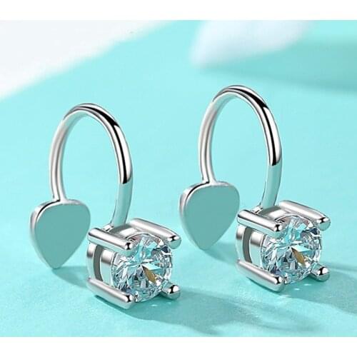 Clip Earrings No Piercing for Women Silver 925 Earring with Zircons Stone Brincos Femme Fashion Brand Jewelry No Hole Earing