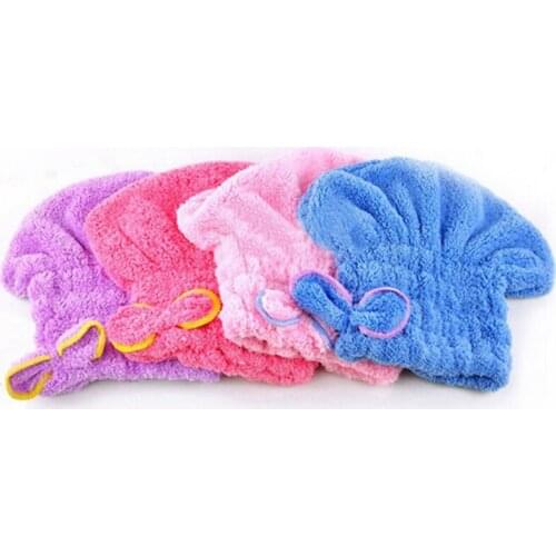 1PCS Shower Bathing Quick Dry Hair Drying Hat Bathing Sanitary Ware Suite Accessories Bath Microfiber Fabric Cap