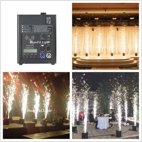 10pcs +20bags Powder) Cold Spark Firework Machine Wedding Sparkular Machine 500W touchtable fire works