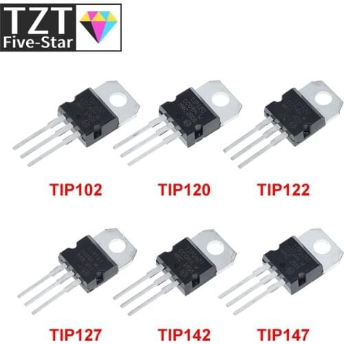 10pcs Tip102 Tip120 Tip122 Tip127 Tip142 Tip147 Transistor Tip142t Tip147t For diy