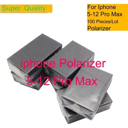 100Pcs/lot For iPhone 12 Pro Max Polarized Front LCD Screen Polarization Light Film X XR XS Max 11 Pro 7 8 Plus Polarizer